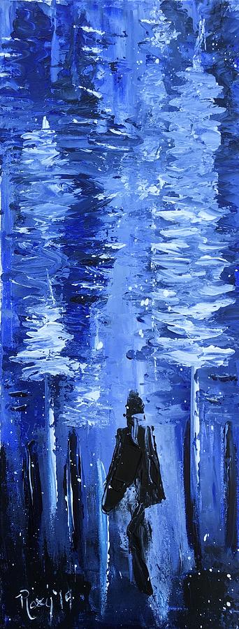 Winter Blues Painting by Roxy Rich