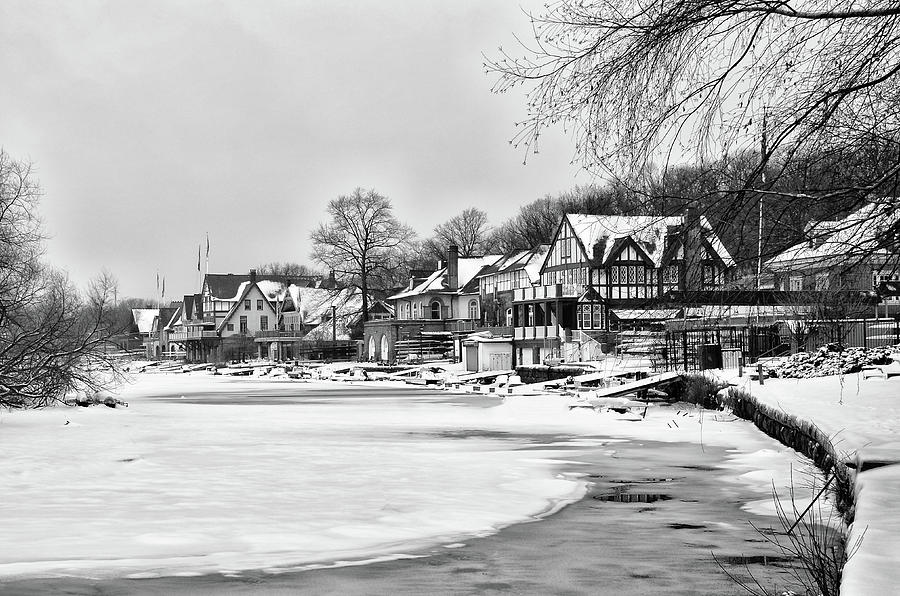 Winter - Boathouse Row Photograph by Bill Cannon