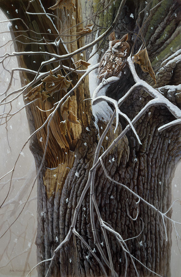 Winter Branches Painting by Michael Budden