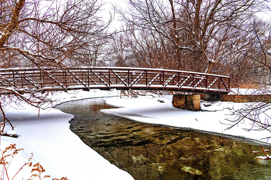 Winter Bridge - Paint Photograph