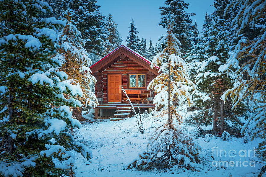 Architecture Photograph - Winter Cabin by Inge Johnsson