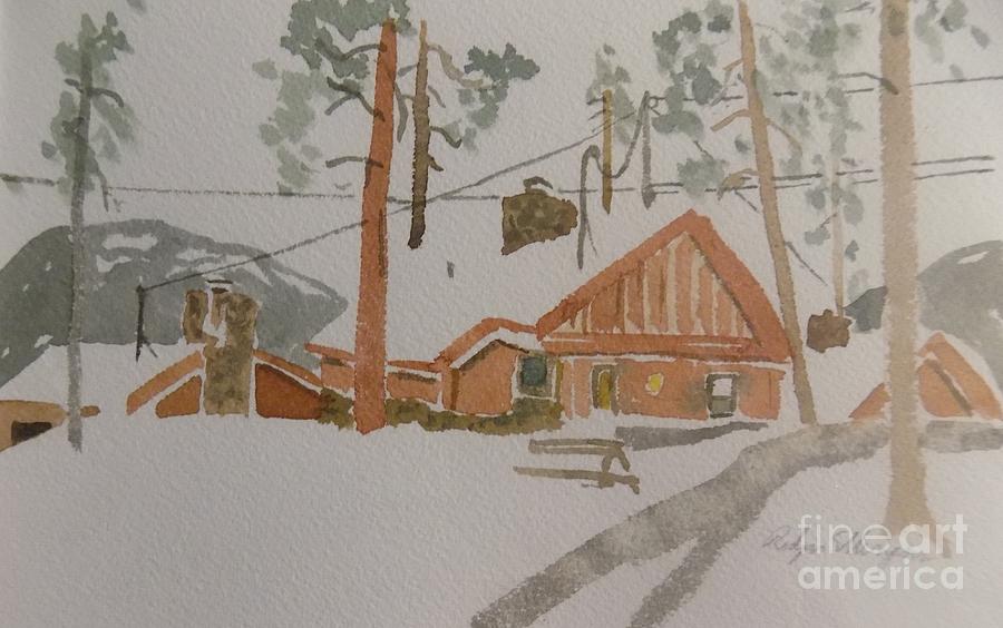 Winter Cabins Painting by Rodger Ellingson