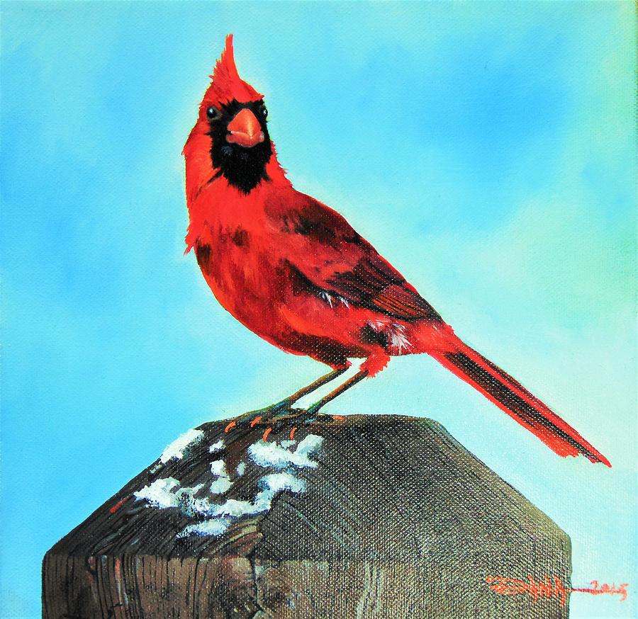 Winter Cardinal Painting by Dana Newman
