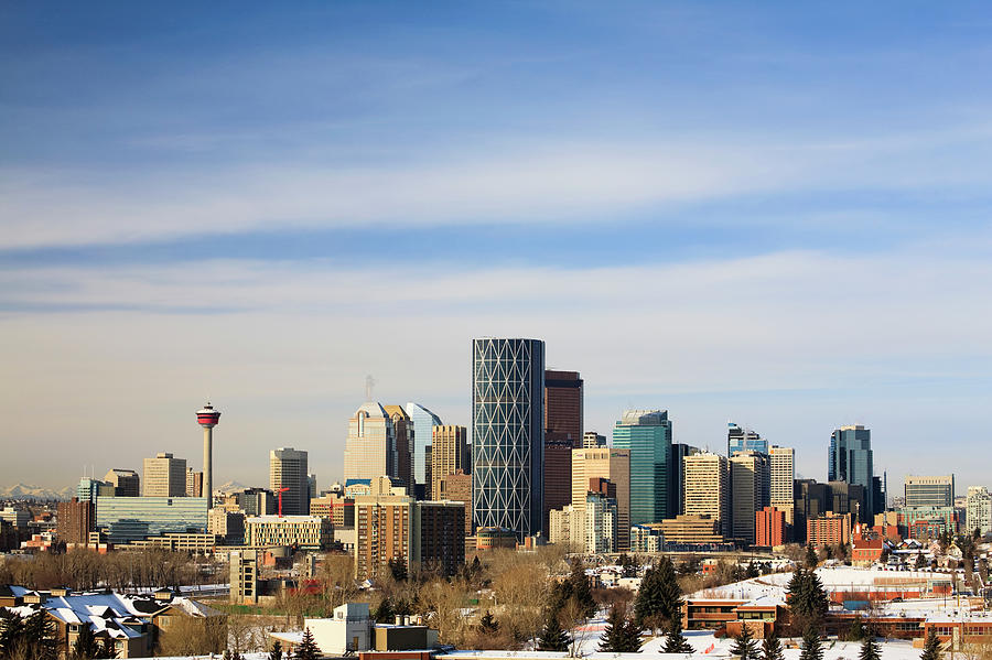 Winter Cityscape Of Calgary Photograph by Michael Interisano / Design Pics
