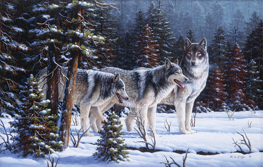 Winter Coats Painting by R W Hedge - Fine Art America