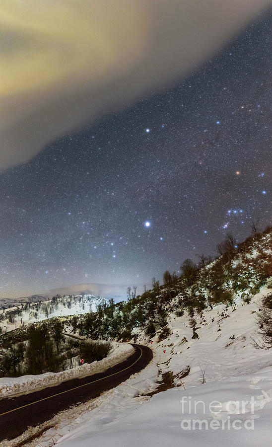 Winter Constellation Over Snow-covered Mountains Photograph by Amirreza Kamkar / Science Photo Library
