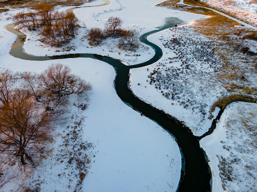 Winter Creek Photograph by Donghai Zhao
