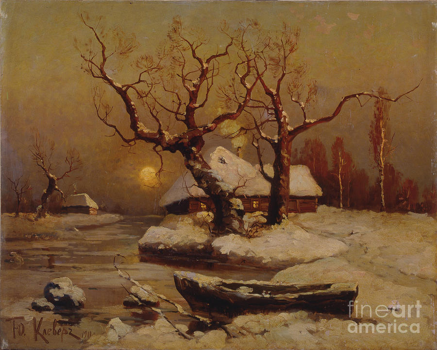 Winter Evening, 1911. Artist Klever Drawing by Heritage Images