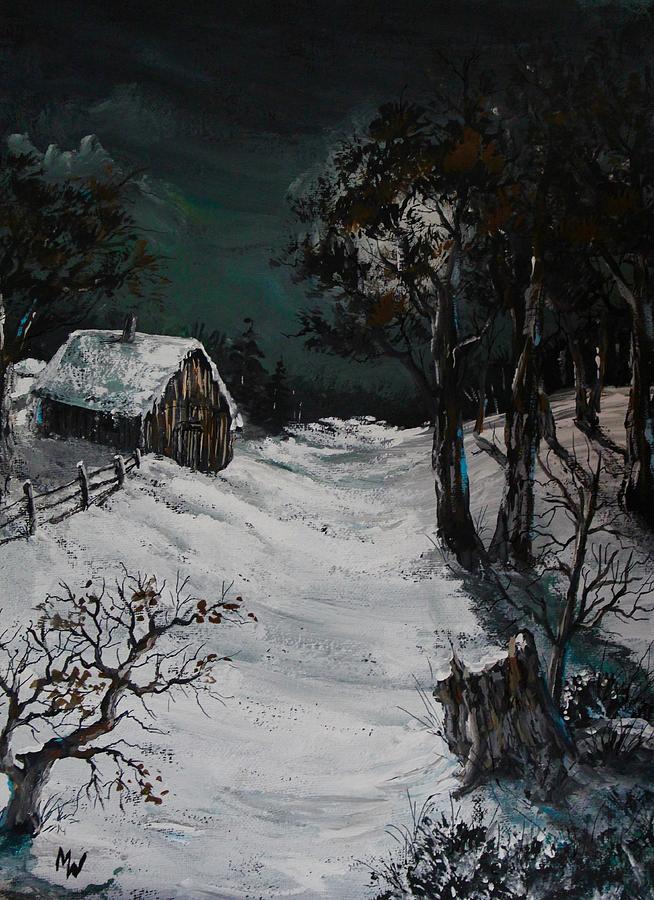 Winter Evening 2 Painting by Megan Walsh