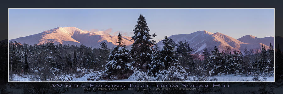 Winter Evening Light from Sugar Hill Art Mat Photograph by White Mountain Images