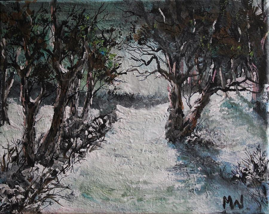 Winter evening Painting by Megan Walsh