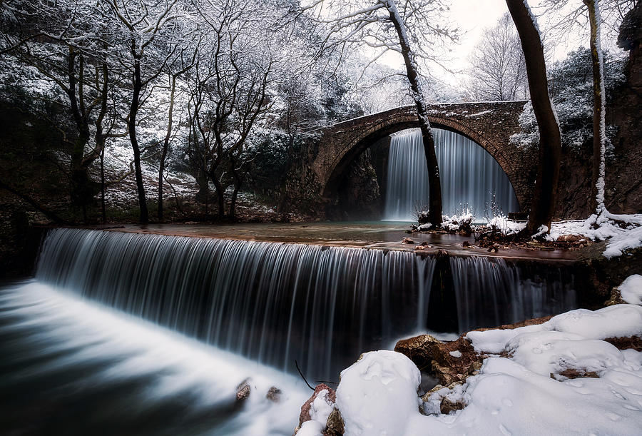 Winter Falls Photograph by Konstantinos Lagos
