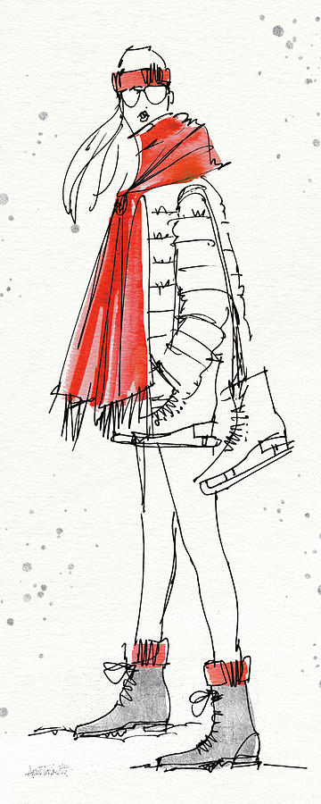 Boot Painting - Winter Fashion II by Anne Tavoletti