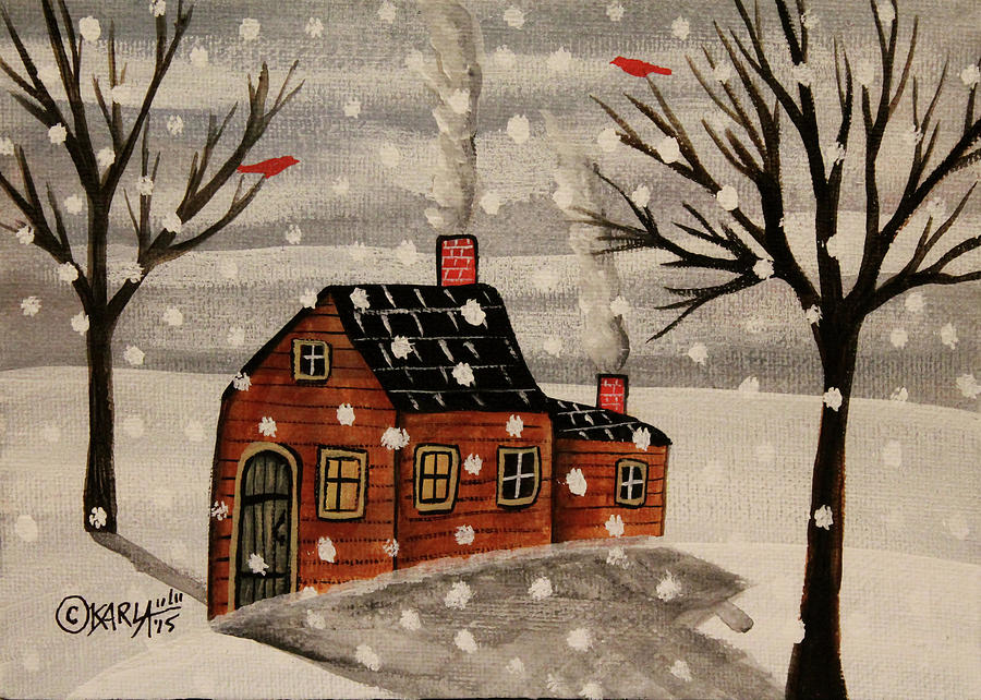 Winter Painting - Winter Flurries by Karla Gerard