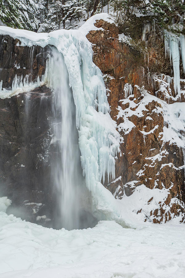 Winter at Franklin Falls, WA Digital Art by Michael Lee