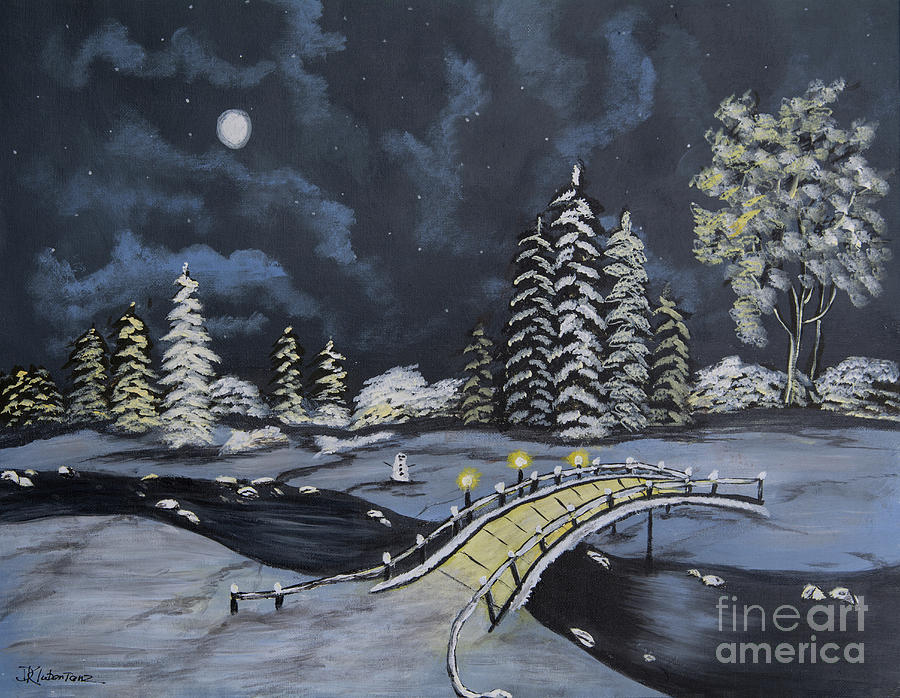 Winter Fun Painting by Deborah Klubertanz