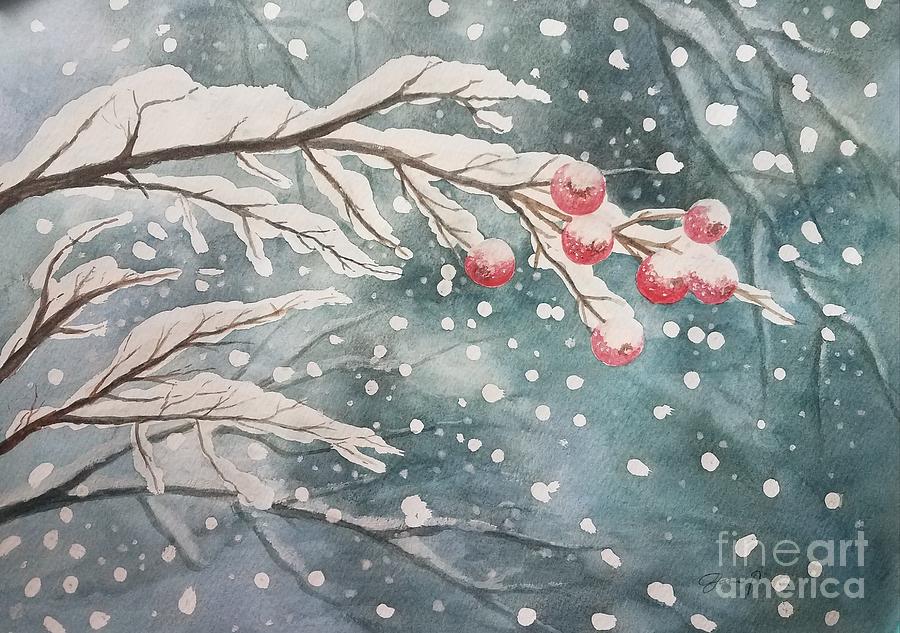 Snow Painting - Dancing Snow by Jane Powell
