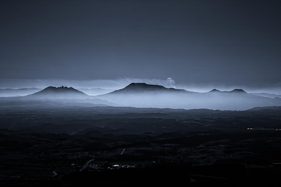 Winter Haze Landscape / Aso_01 Photograph by Sunao Isotani