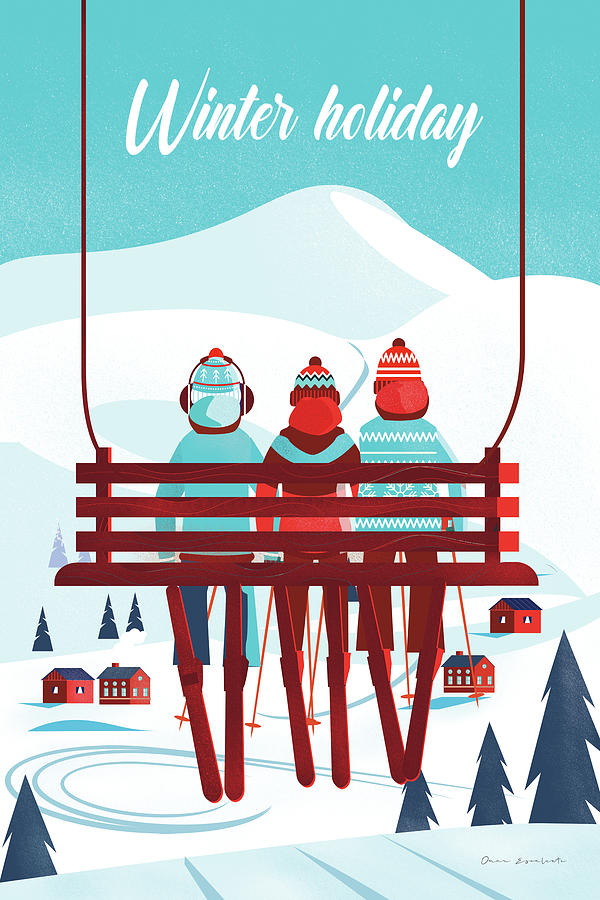Cabin Mixed Media - Winter Holiday by Omar Escalante