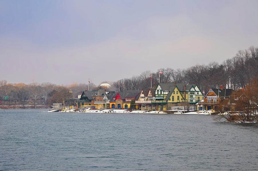 Winter in Philly - Boathouse Row Photograph by Bill Cannon
