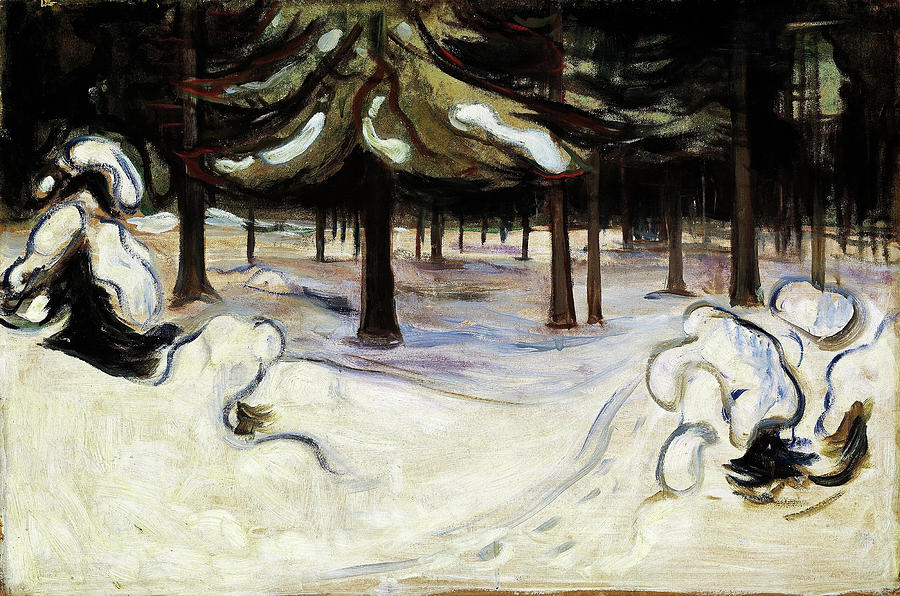 Edvard Munch Painting - Winter in the Woods, Nordstrand - Digital Remastered Edition by Edvard Munch