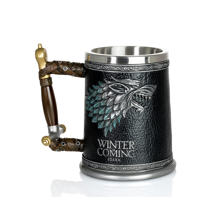Winter is Coming House Stark tankard from Game of Thron Photograph by Steven Heap