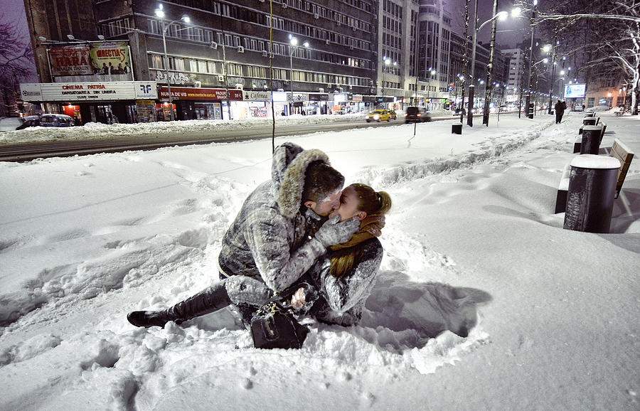 Winter Photograph - Winter Kiss by Vladeftenie