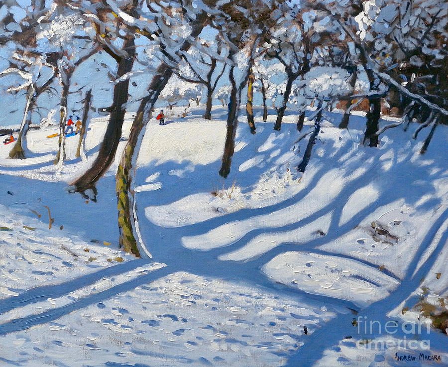 Winter Ladmanlow, Buxton, Derbyshire Painting by Andrew Macara