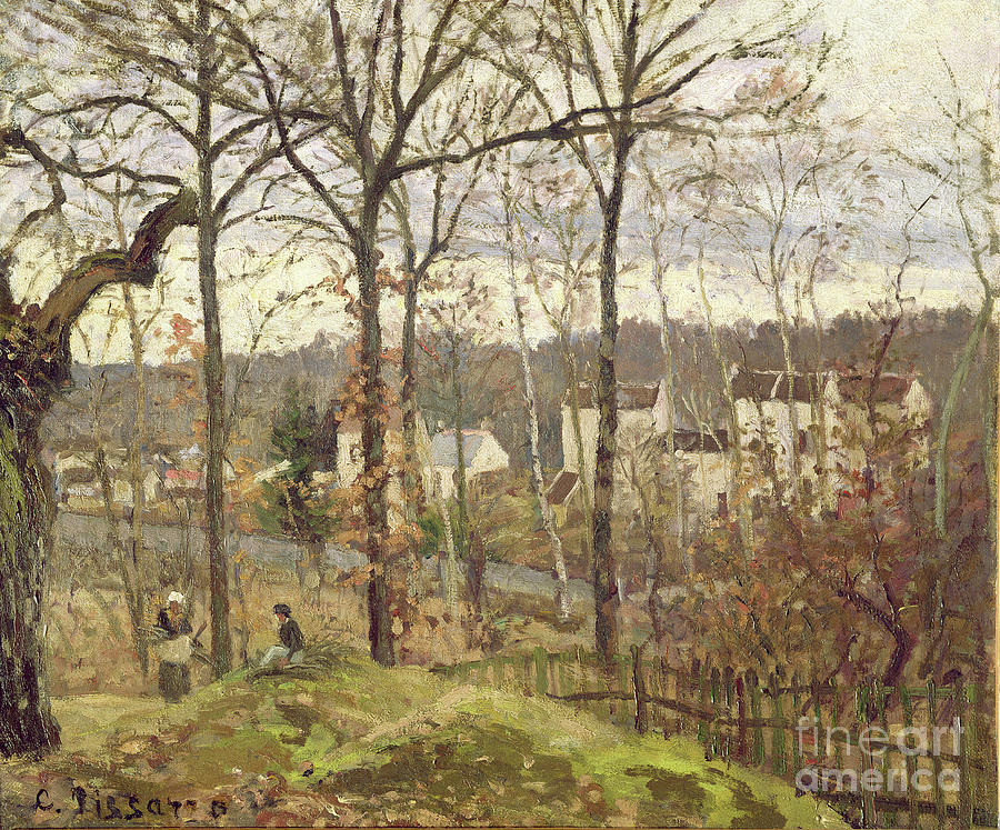 Winter Landscape At Louveciennes, C.1870 Painting by Camille Pissarro