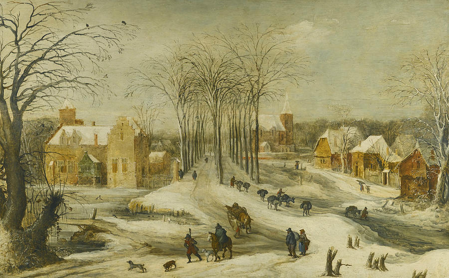 Winter Landscape Painting by Joos de Momper