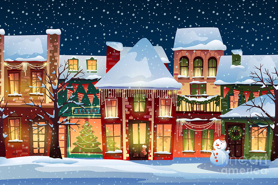 Magic Digital Art - Winter Landscape.christmas Background by Juliyam Magic Digital Art - Winter Landscape.christmas Background by Juliyam