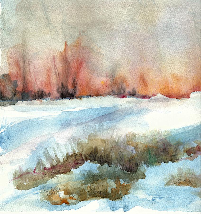 Winter Painting by Lori Wright Mackert