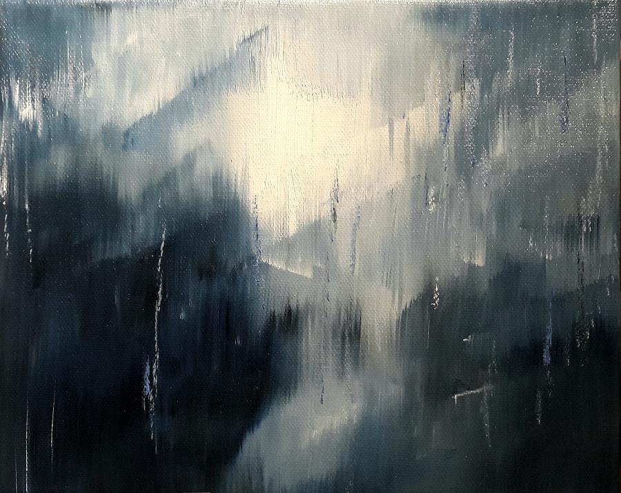 Winter Midnight Moment Painting by Johanna Hurmerinta