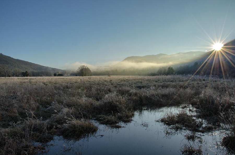 Winter Morning Sunburst Photograph by Douglas Wielfaert