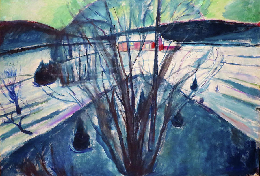 Edvard Munch Painting - Winter Night, Ekely - Digital Remastered Edition by Edvard Munch