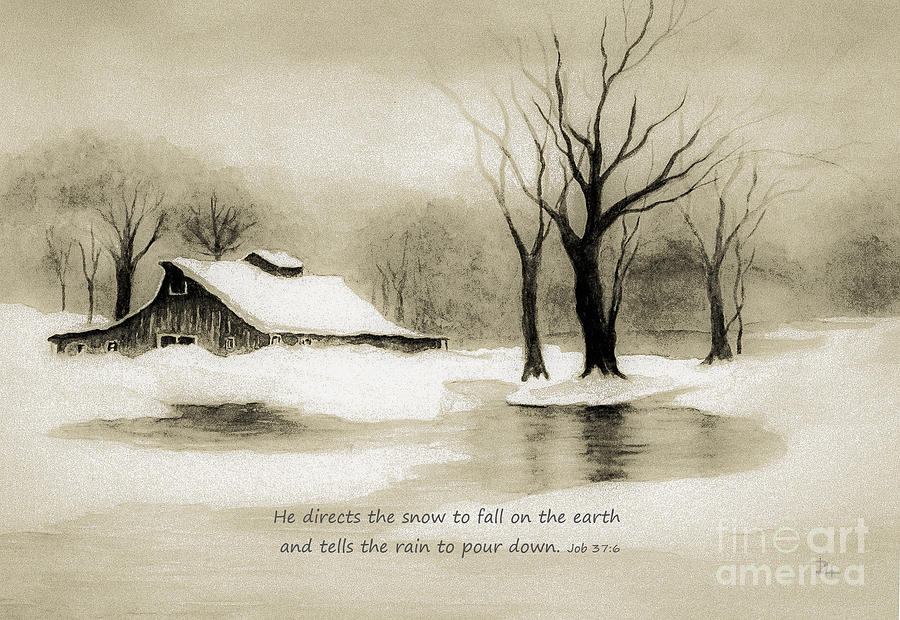 Winter Nostalgia - Verse Painting by Hazel Holland