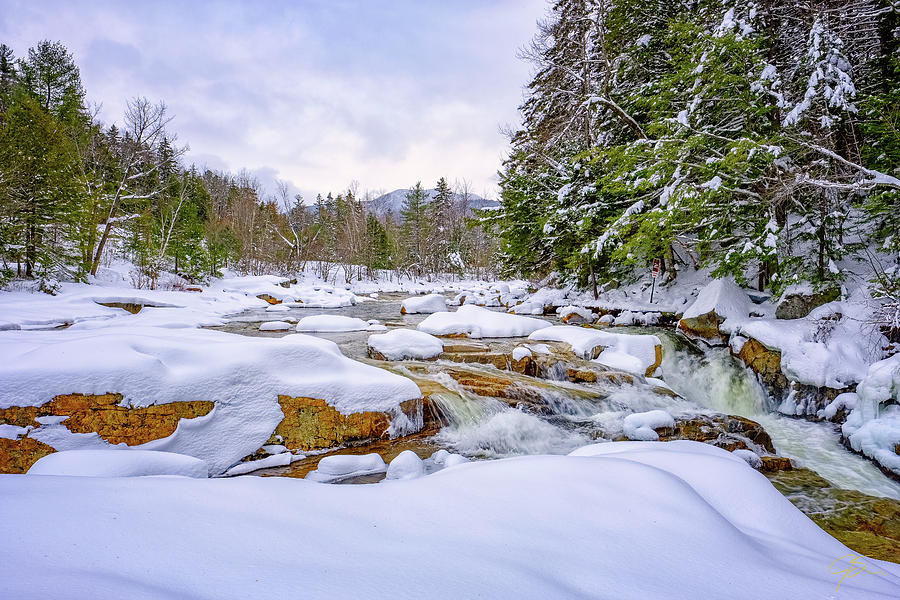 Mountain Photograph -  Winter On The Swift River. by Jeff Sinon