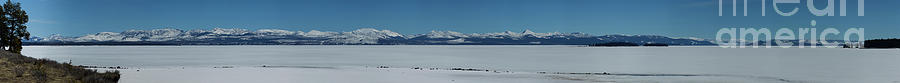 Winter On Yellowstone Lake Panorama-#001 Photograph by J L Woody Wooden