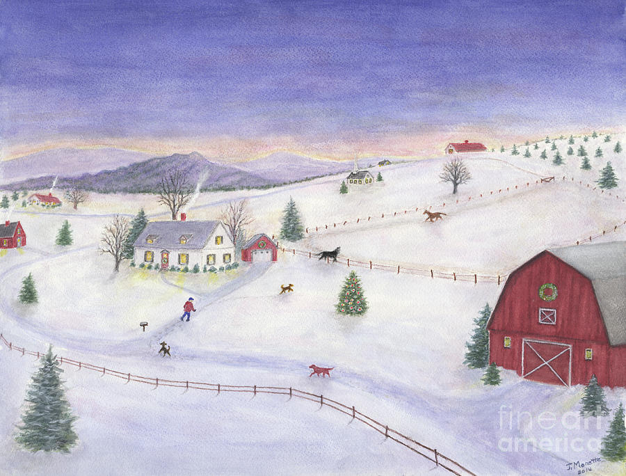 Winter Painting - Winter Outing by Judith Monette