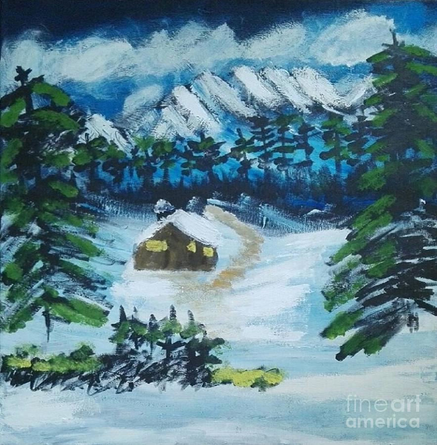 Winter Retreat Painting by Denise Morgan
