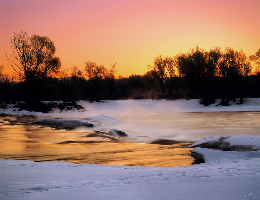 Winter River Sunrise Photograph by Leland D Howard
