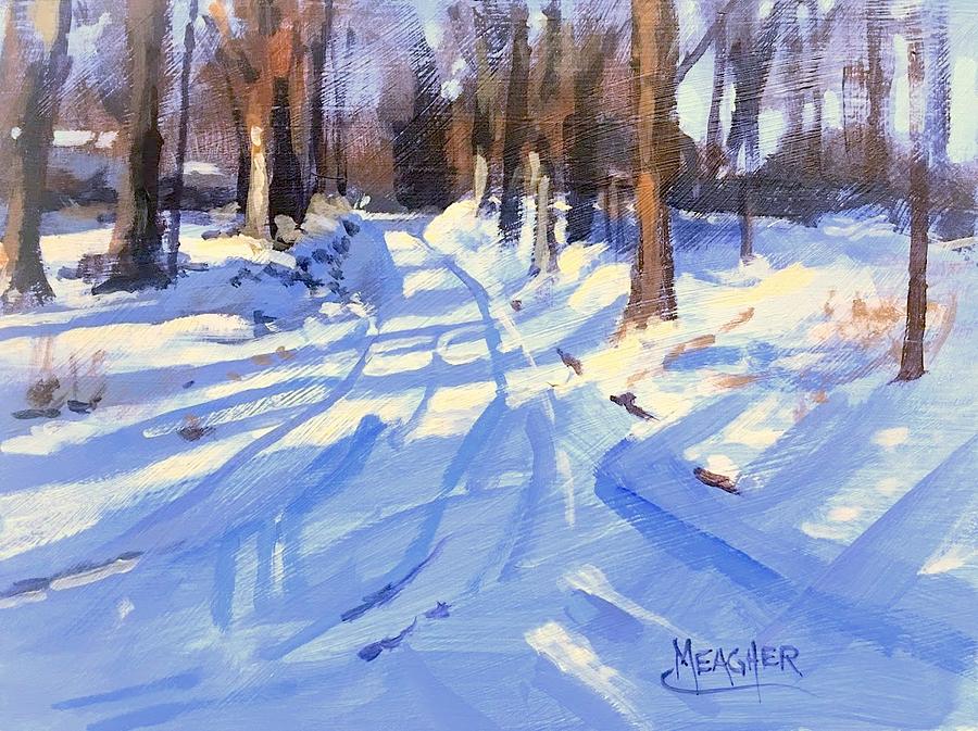 Winter Road Painting