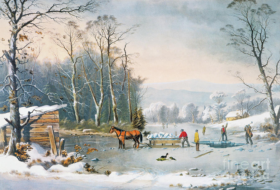Winter Scene Photograph by Currier and Ives