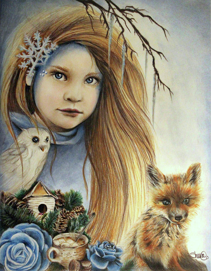 Animal Mixed Media - Winter - Seasons Series by Sheena Pike Art And Illustration