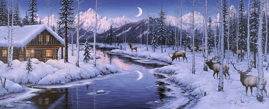 Moon Painting - Winter Silence by Jeff Tift