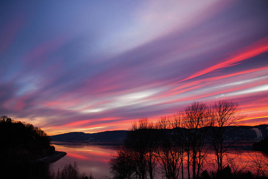 Winter Sky Over The Drammens Fjord Photograph by Geir A. Granviken