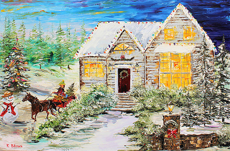 Winter Sleigh Painting by Kevin Brown