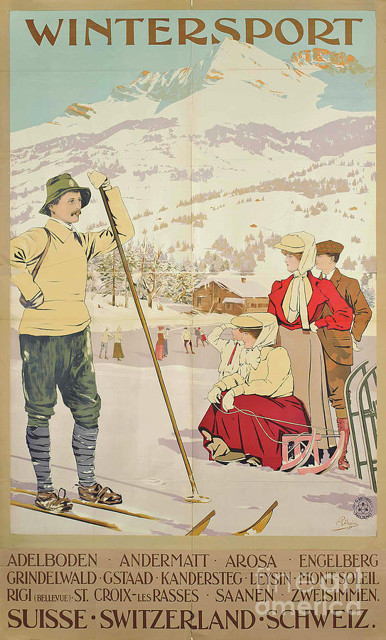 Winter Sports Drawing by Heritage Images