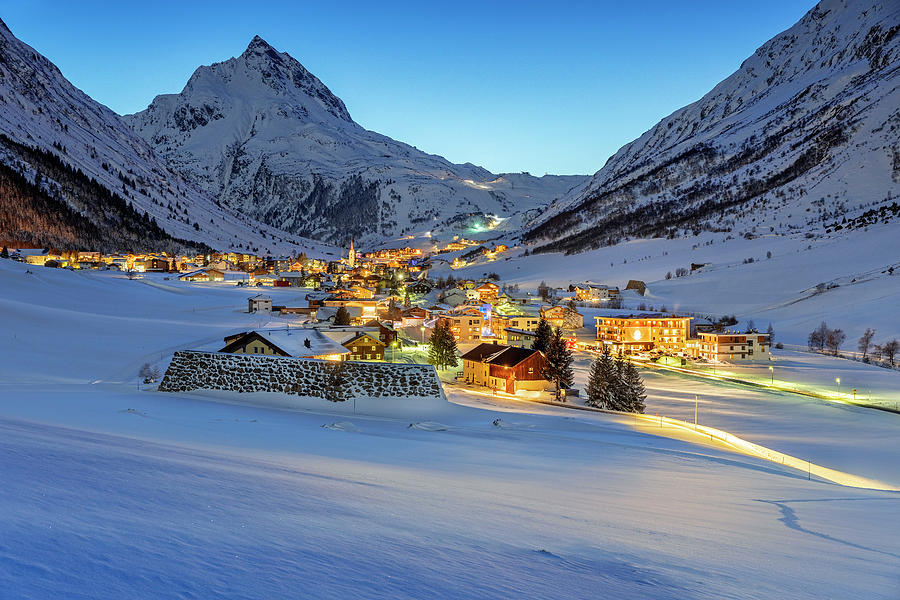 Winter Digital Art - Winter Sports Resort Galtur In Paznaun Valley, Silvretta, Austria, Tyrol by Reinhard Schmid