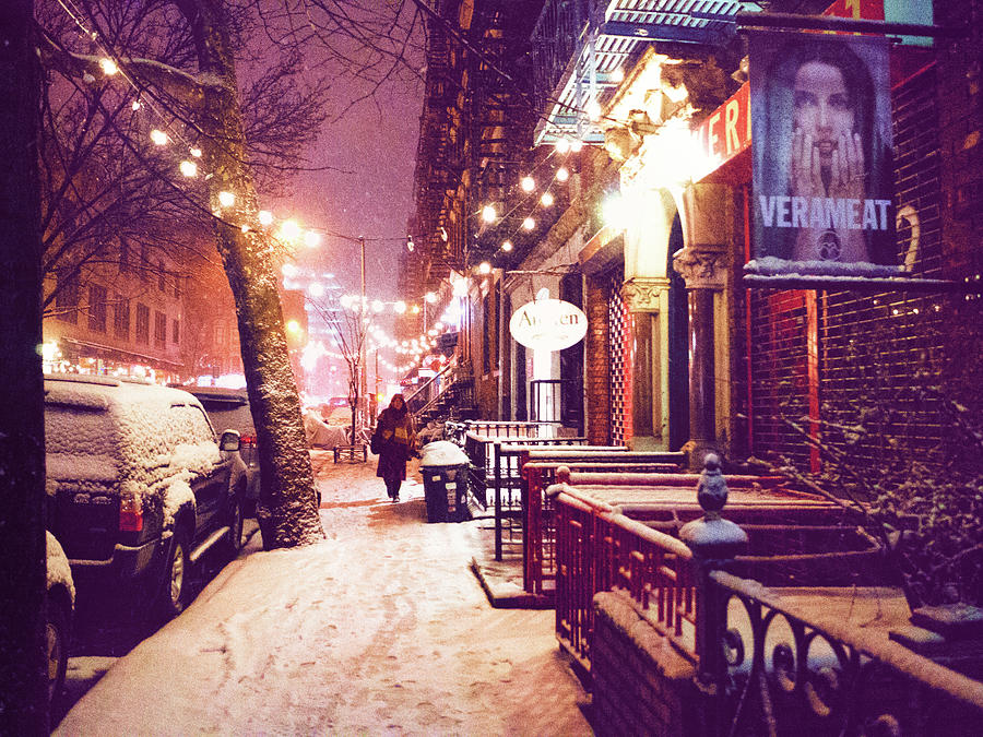 Winter Storm - Snow In The East Village - Nyc Photograph